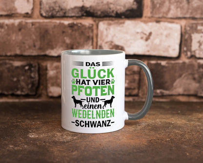 Das Glück hat 4 Pfoten | Hundeliebhaber Ich liebe Hunde Geschenk Tierliebhaber