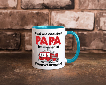 Cooler Papa | Feuerwehrmann Bester der Welt Humor Geschenkidee Tasse