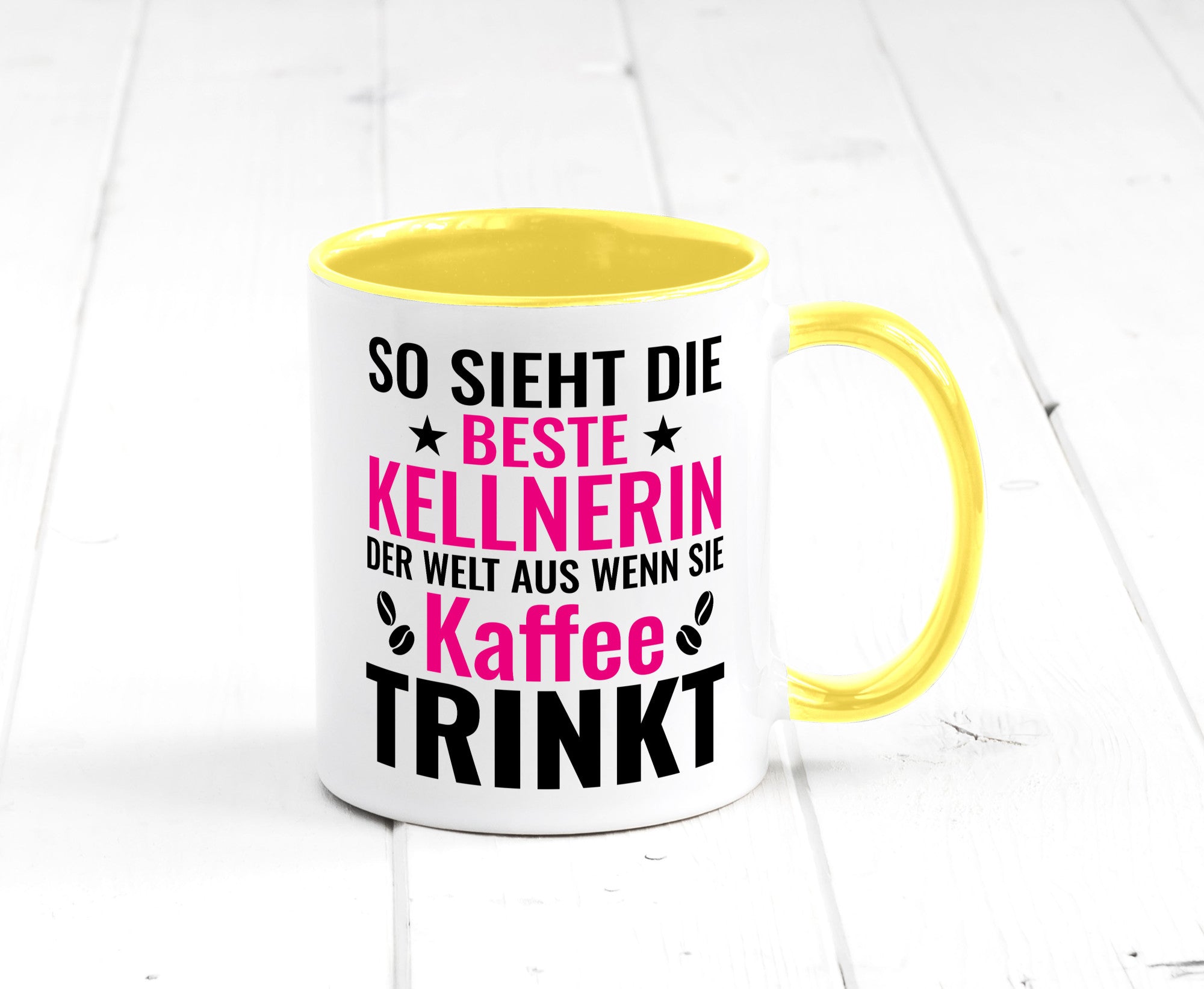 Kaffee trinkt: Kellnerin | Beruf kellnern Bedienung Humor Arbeit Kollegen Büro