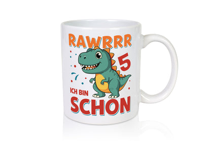 5. Geburtstag | 5 Jahre Raw ich bin schon T-Rex Humor Geschenkidee Tasse