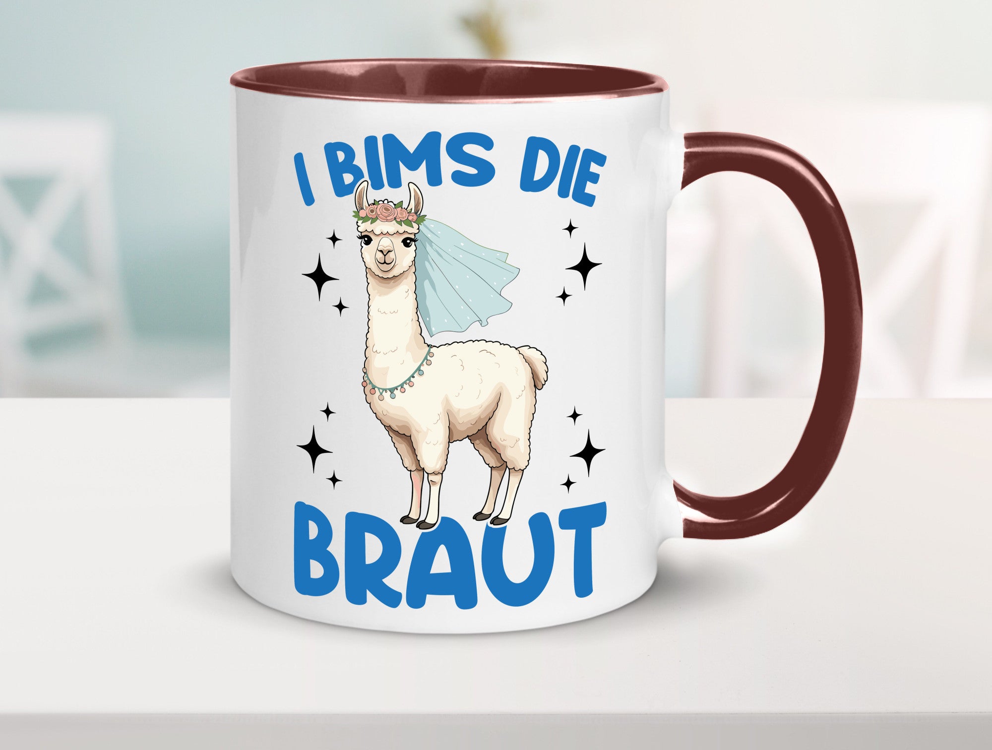 I Bims die Braut | Lama JGA Hochzeit lustig Humor Geschenkidee Geschenk Tasse