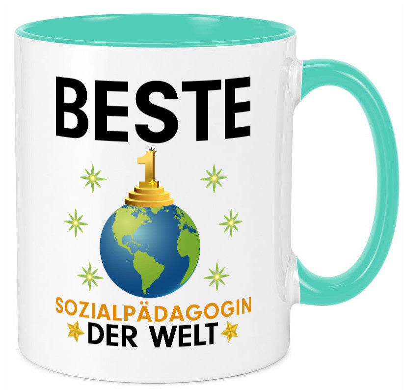 Welt Beste Sozialpädagogin | Humor Pädagogin Geschenkidee Tasse