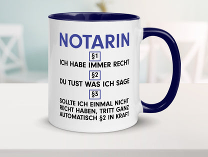Ich habe immer Recht Notarin | Juristin v2 lustiger Spruch Geschenk Humor