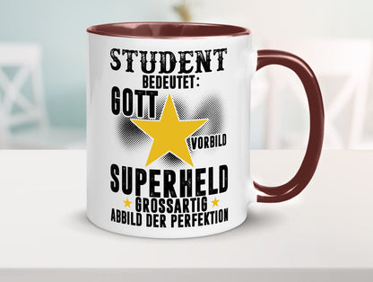 Bedeutung von Student | Universität Uni Studium Geschenkidee Humor Tasse