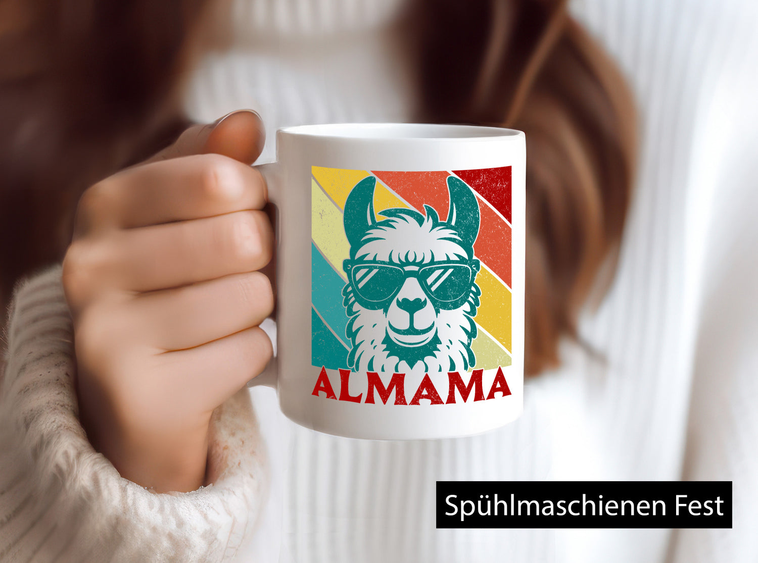 Almama | Lama Mutter Muttertag lustig Familie Geschenkidee Geschenk Tasse