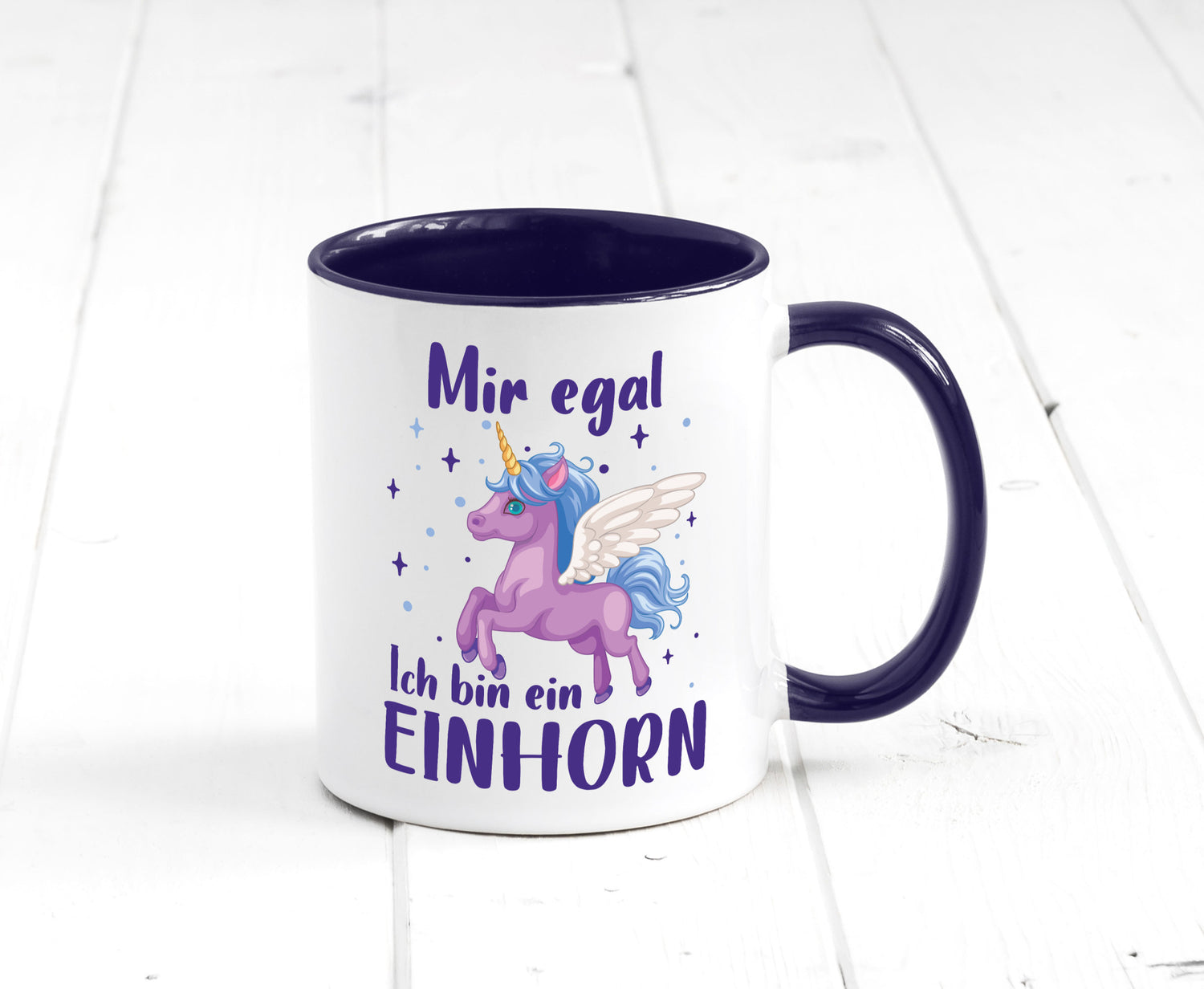 Mir egal, ich bin ein Einhorn | lustig Humor Geschenkidee Geschenk Tasse