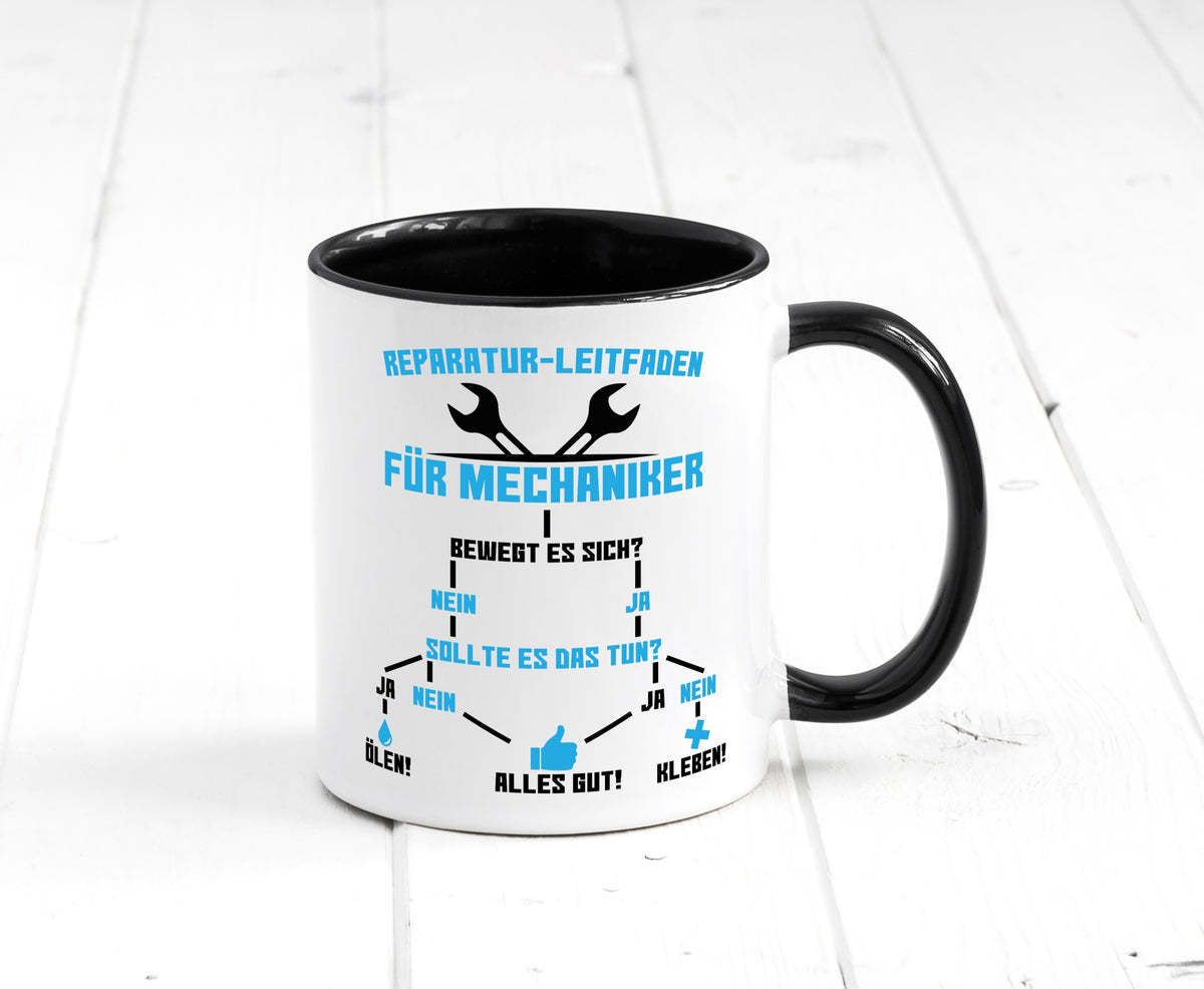 Mechaniker | Reparatur Autowerkstatt Ã–len Kleben Geschenkidee Humor Tasse