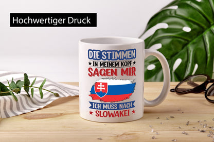 Slowakei | Urlaub Stimmen in meinem Kopf Traumland v2 lustiger Spruch Geschenk