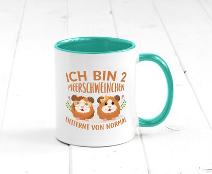 Zwei Meerschweinchen | Tierfreund Tasse Tier Liebe lustig Tierliebhaber Humor