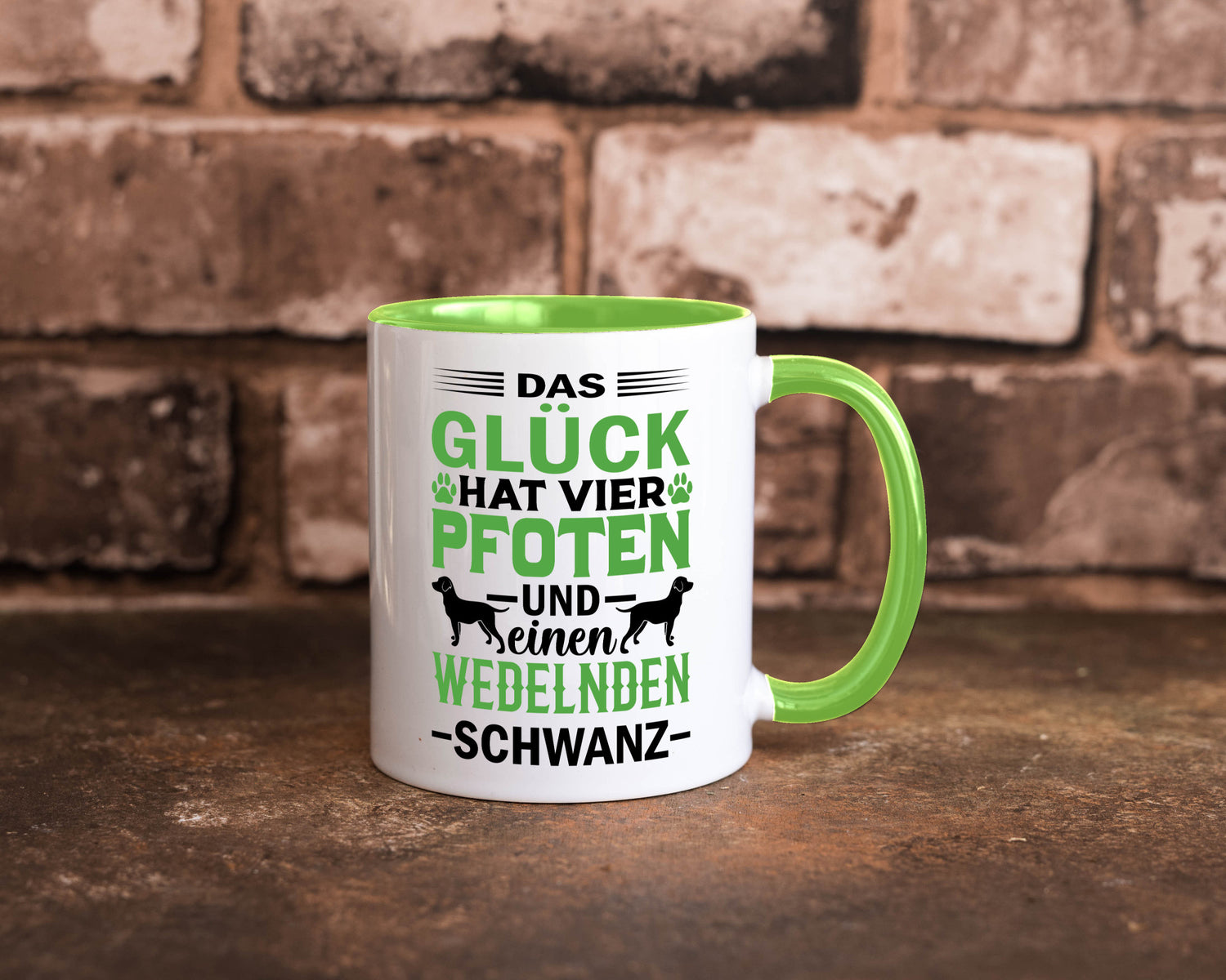 Das Glück hat 4 Pfoten | Hundeliebhaber Ich liebe Hunde Geschenk Tierliebhaber