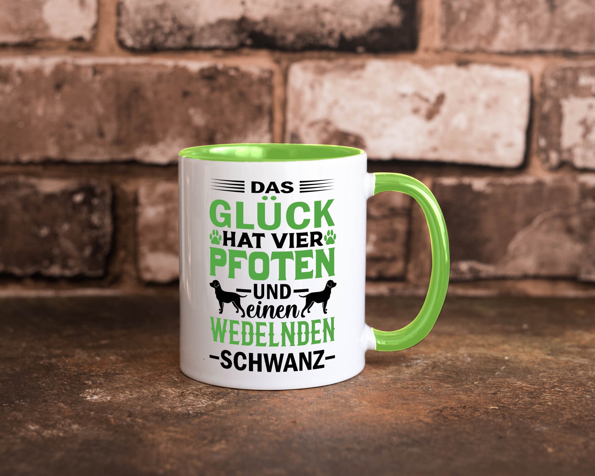 Das Glück hat 4 Pfoten | Hundeliebhaber Ich liebe Hunde Geschenk Tierliebhaber