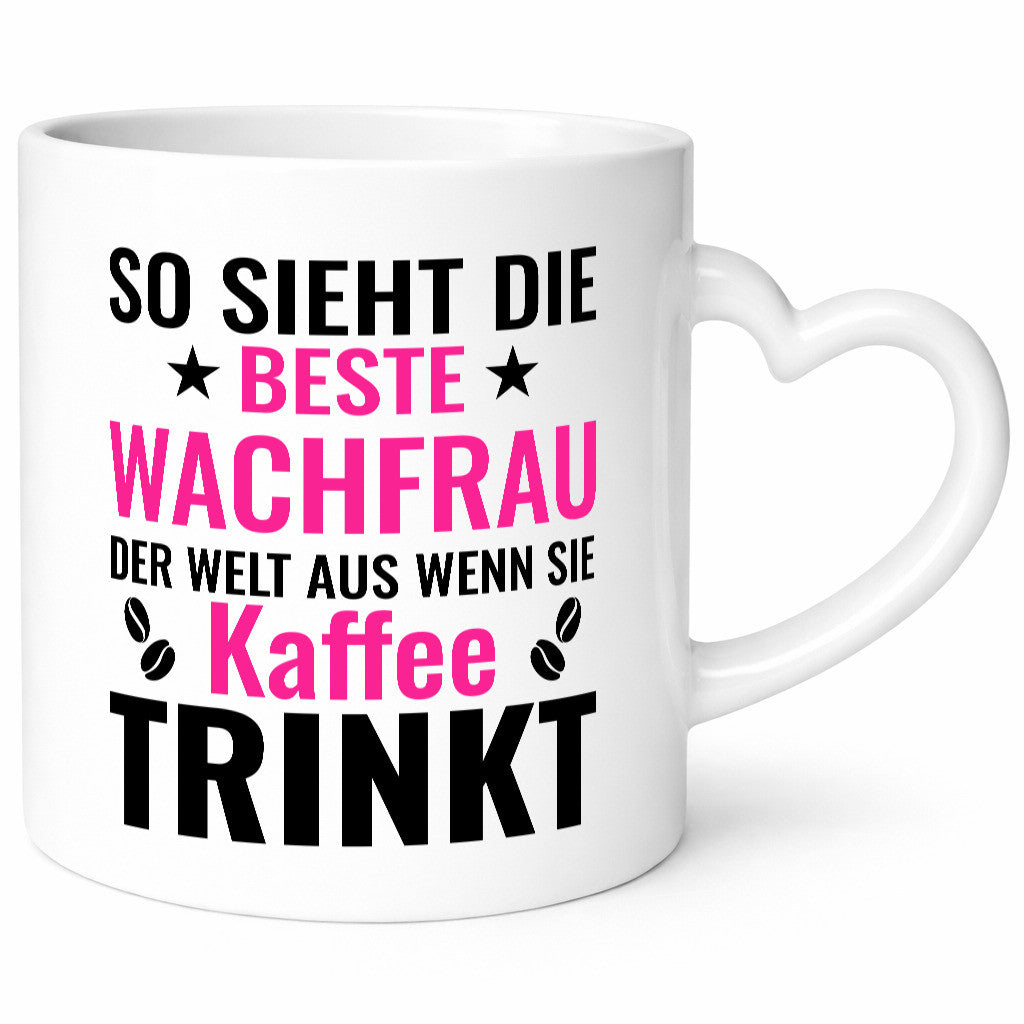 Kaffee trinkt: Wachfrau | Wachpersonal Nachtwächter lustiger Spruch Geschenk