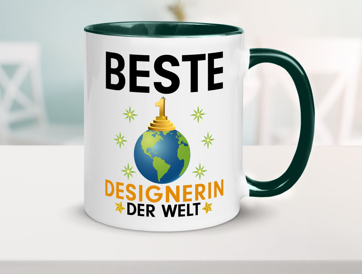 Welt Beste Designerin | Mode lustiger Spruch Geschenk Humor Geschenkidee Tasse