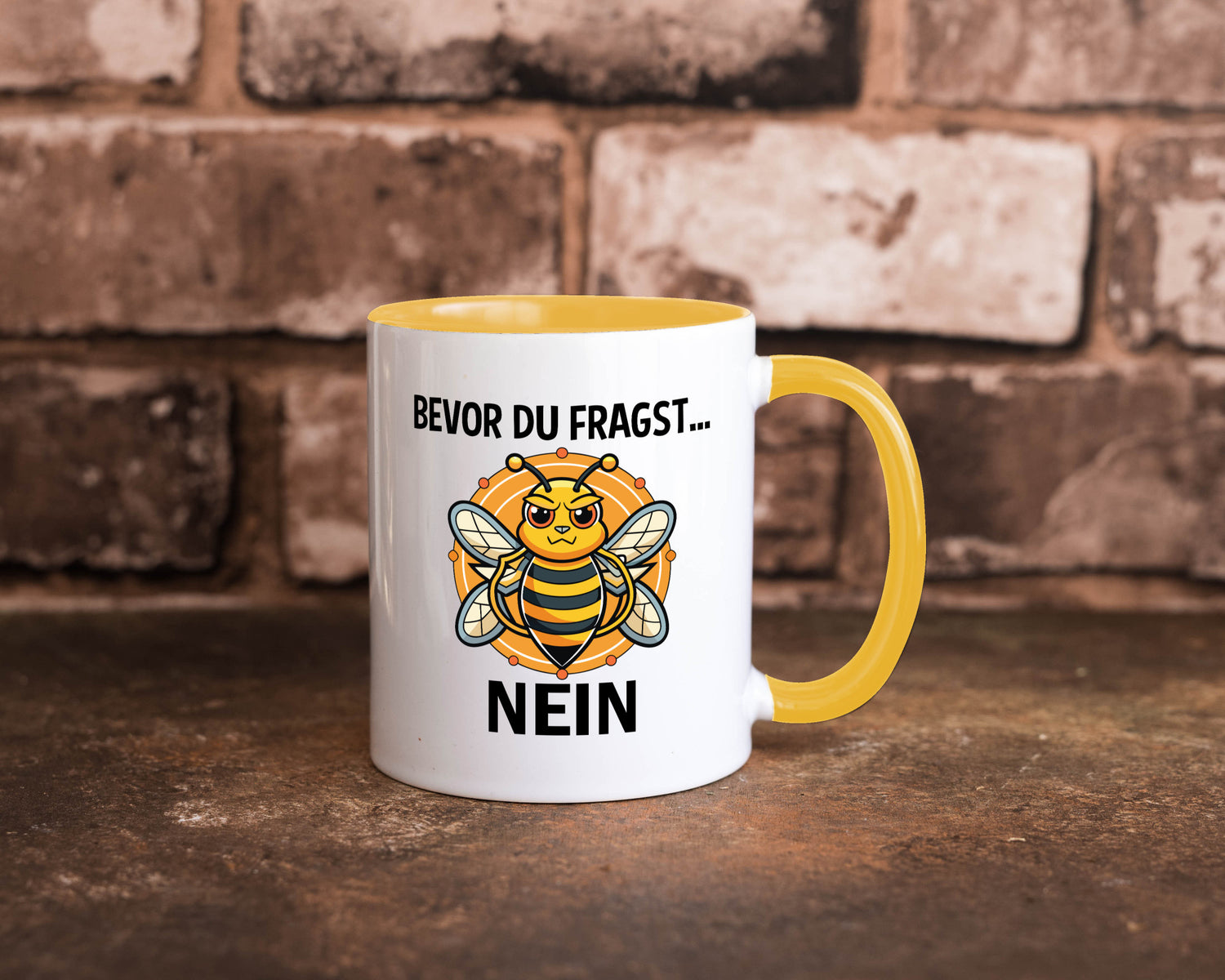 Bevor du fragst... Nein | Hummeln v2 lustig Humor Geschenkidee Geschenk Tasse