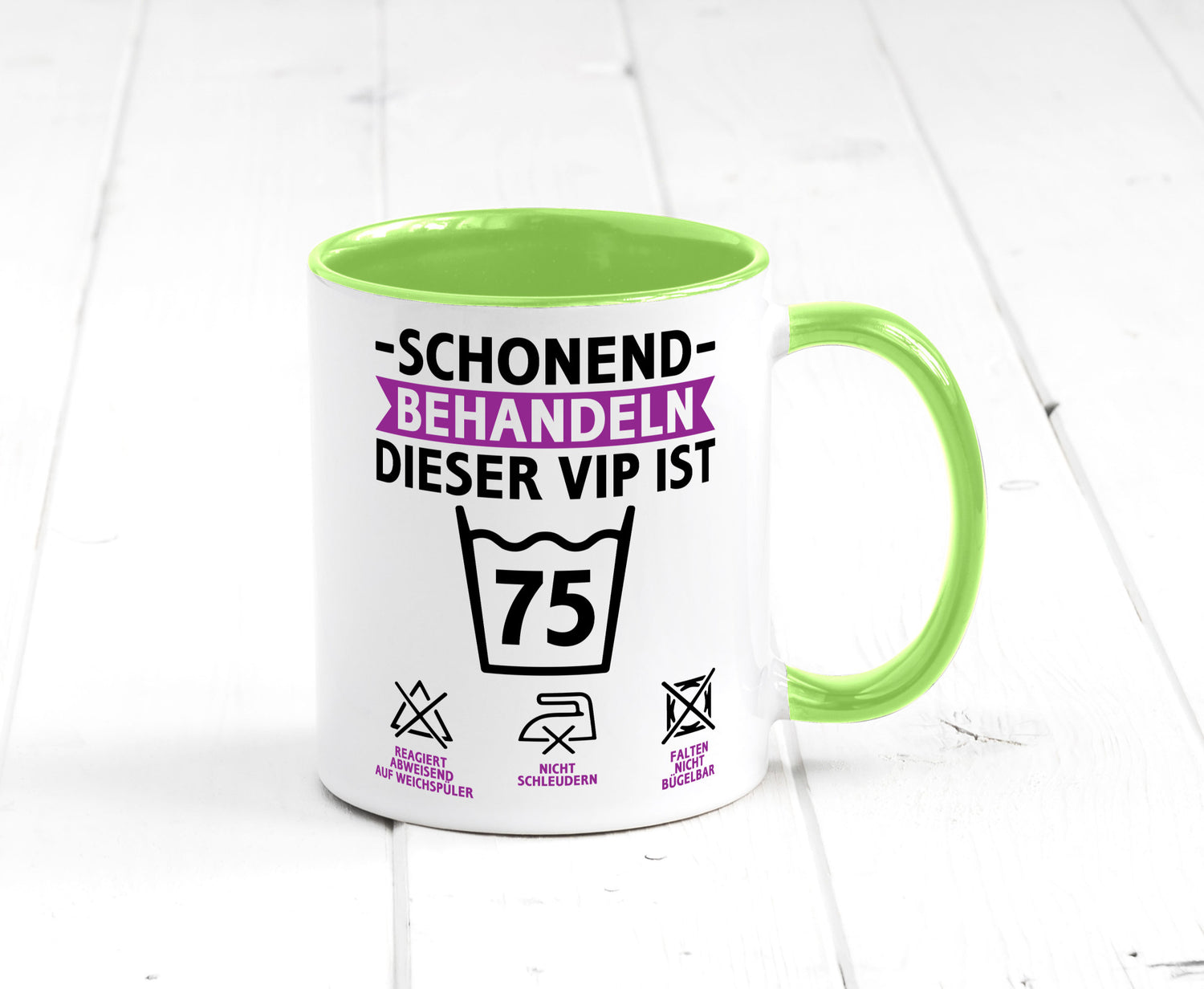 75 Geburtstag | schonend behandeln Jahre v2 lustiger Spruch Geschenk
