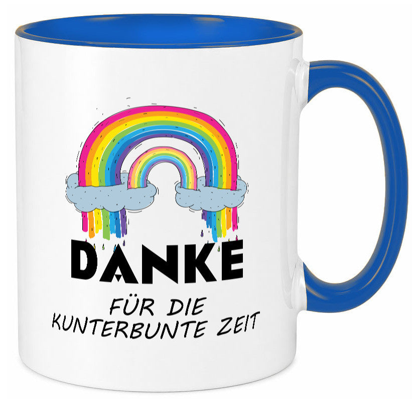 Danke für die Kunderbunte Zeit | Regenbogen lustiger Spruch Geschenk Humor