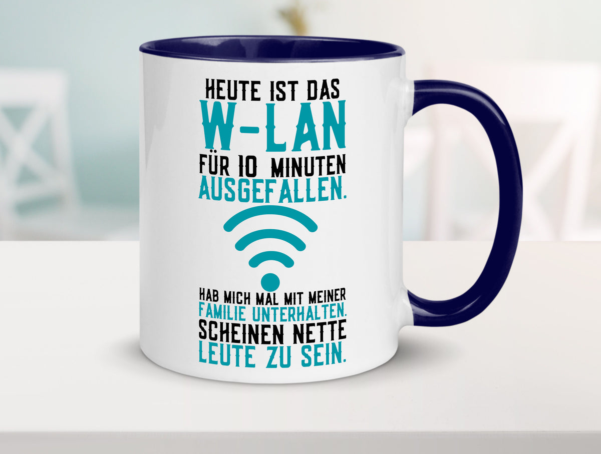 10 Minuten W-Lan Ausfall | Nerd Computer PC Gamer lustig Humor Geschenkidee Tasse