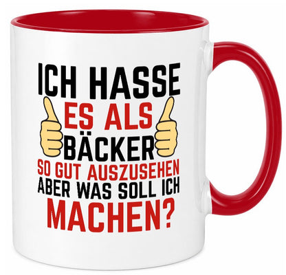 Als Bäcker so gut auszusehen | Bäckerrei Geschenk Humor Geschenkidee lustiger Tasse