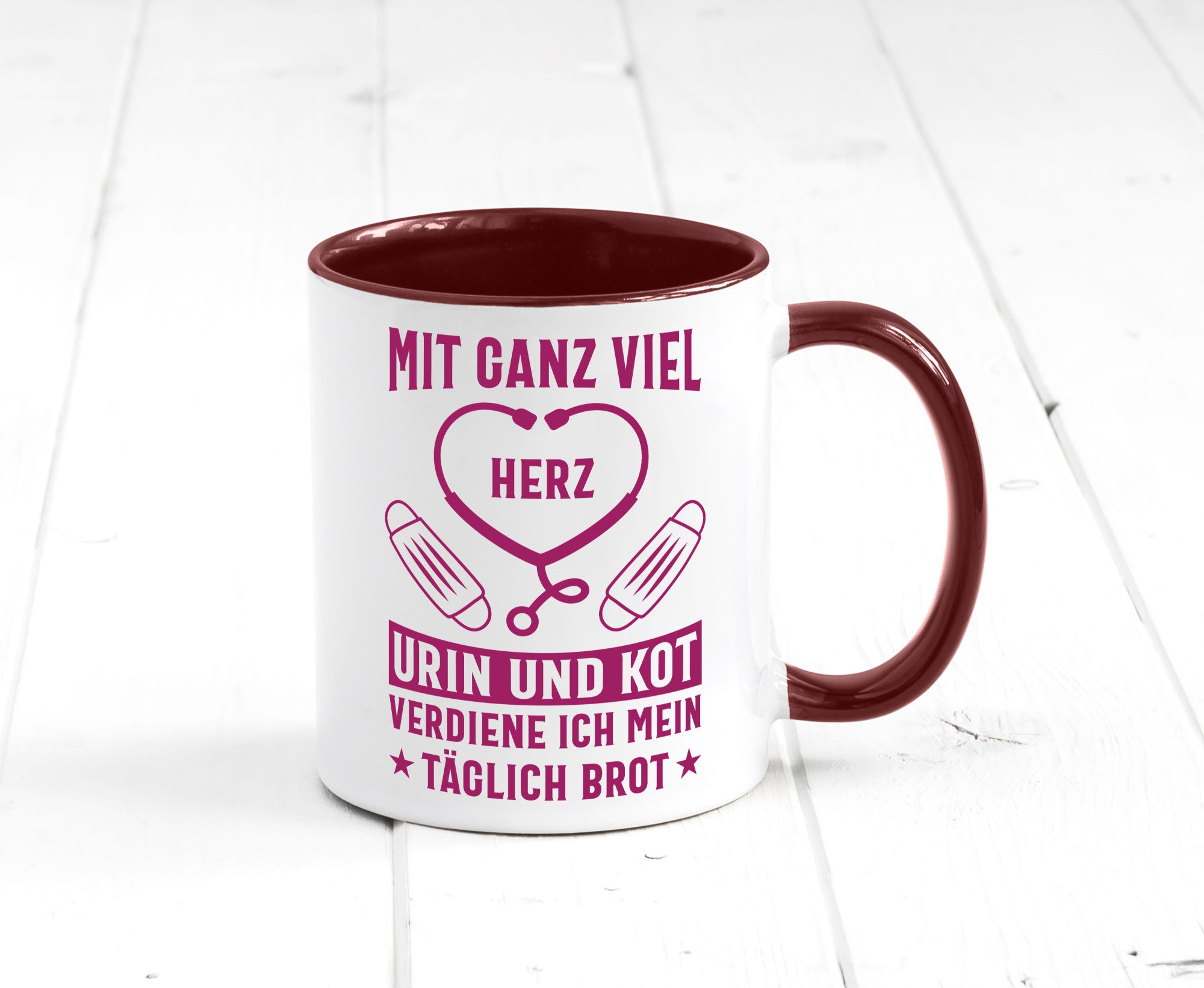 Herz, Urin, Kot, damit verdien ich mein Brot | Stethoskop Geschenk Humor