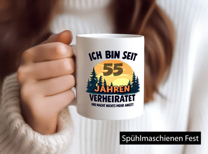 Ich bin Verheiratet | 55. Hochzeitstag Ehepaar Geschenkidee Humor Tasse