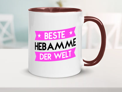 Beste Hebamme | Geburtshilfe lustiger Spruch Geschenk Humor Geschenkidee Tasse