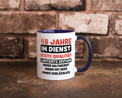 48 Jahre im Dienst | Jubiläum Arbeit v3 Humor Kollegen Büro Geschenkidee Tasse