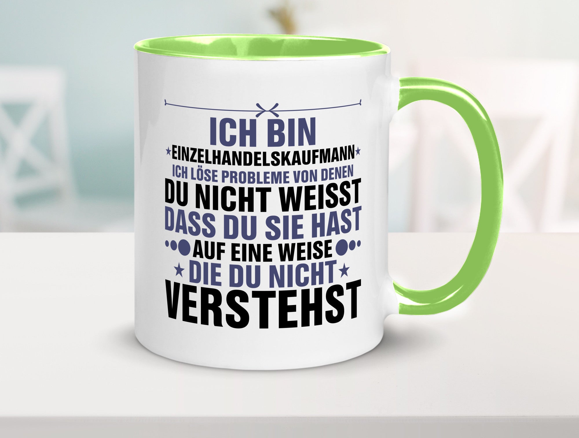 Löse Probleme: Einzelhandelskaufmann | Einzelhandel v2 Humor Geschenkidee Tasse