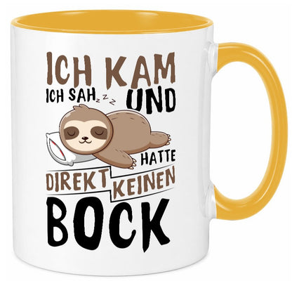 Ich hatte keinen Bock | Faultier Büro Arbeit Geschenk Kollegen lustiger Spruch Tasse