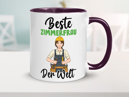 Beste Zimmerfrau| Holzbau | Handwerkerin v2 Geschenk Humor Geschenkidee