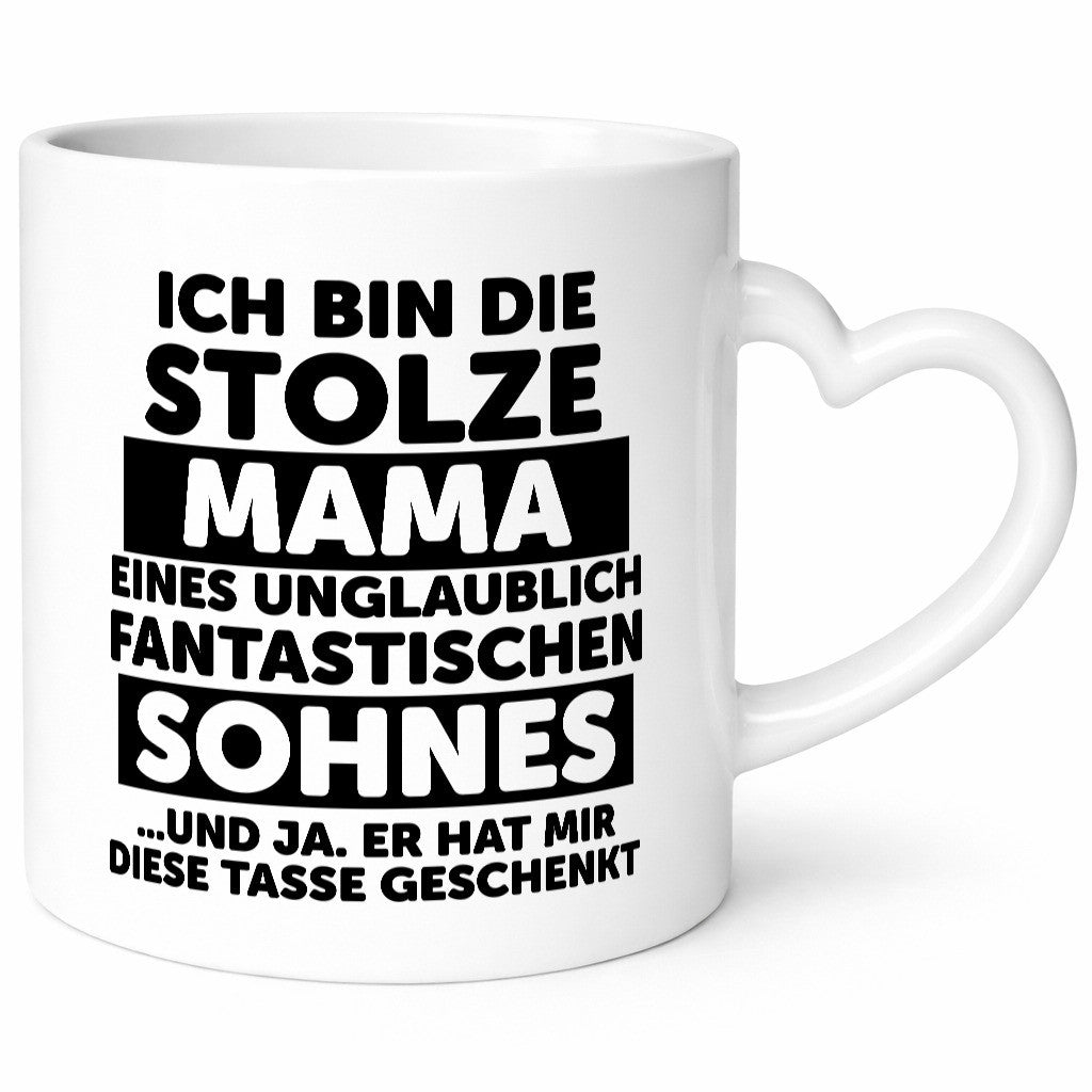 Stolze Mama | Fantastischer Sohn Beste Humor Familie Geschenkidee Tasse