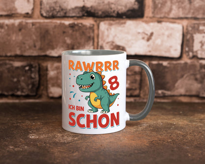 8. Geburtstag | 8 Jahre Raw ich bin schon T-Rex Geschenk Geschenkidee lustiger