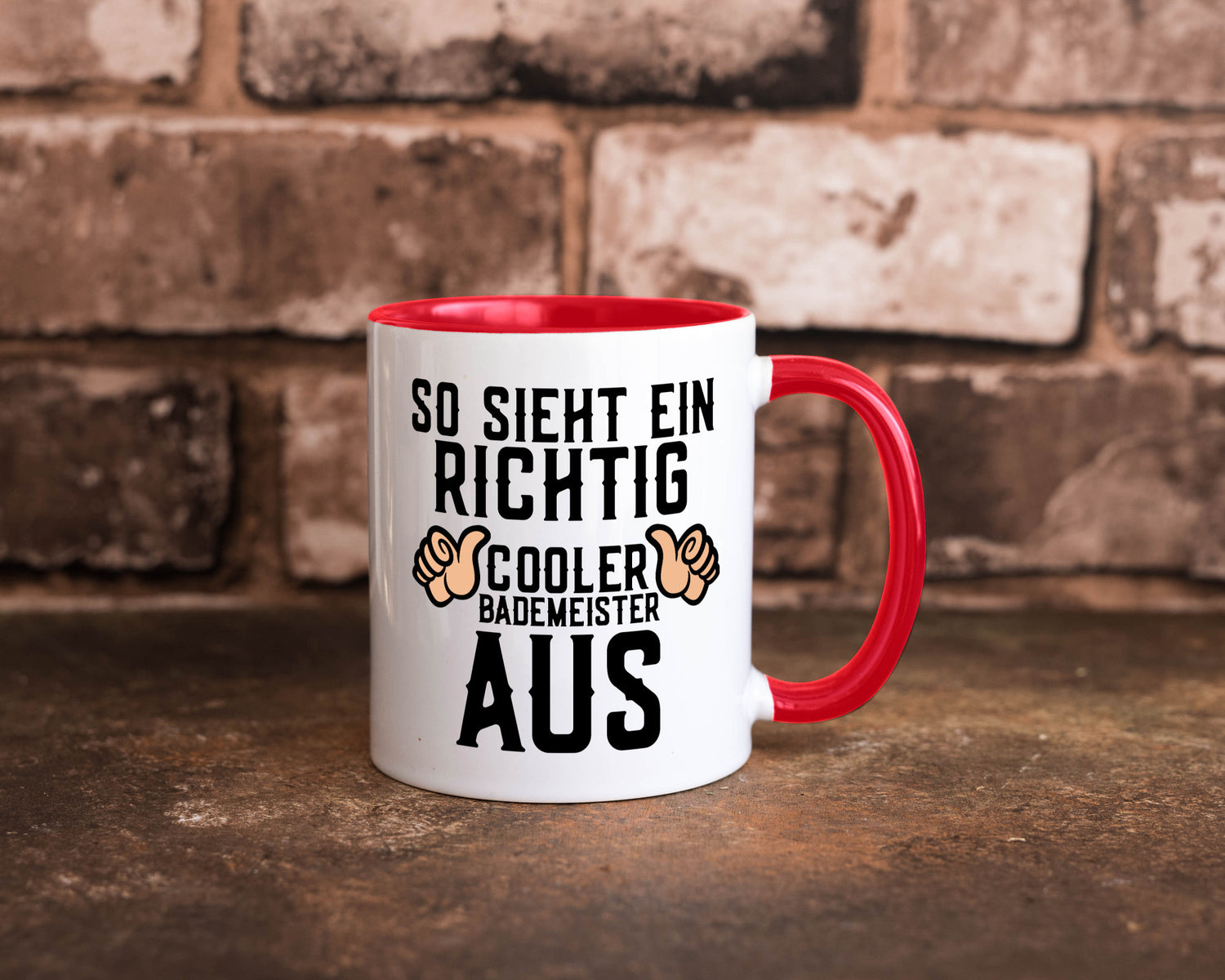 Richtig cooler Bademeister | Daumen hoch Schwimmbad lustig Humor Geschenkidee