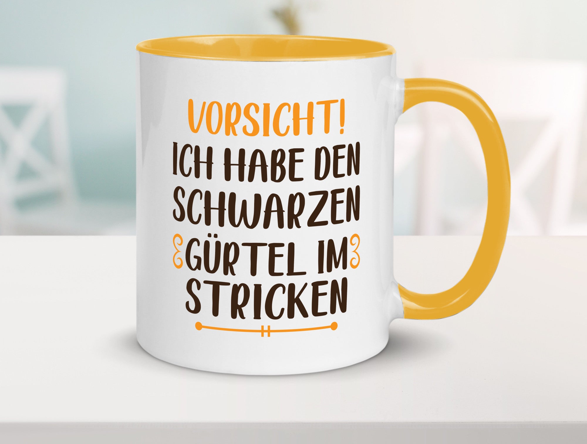 Schwarzen Gürtel im Stricken | Stricknadel lustiger Spruch Geschenk Humor