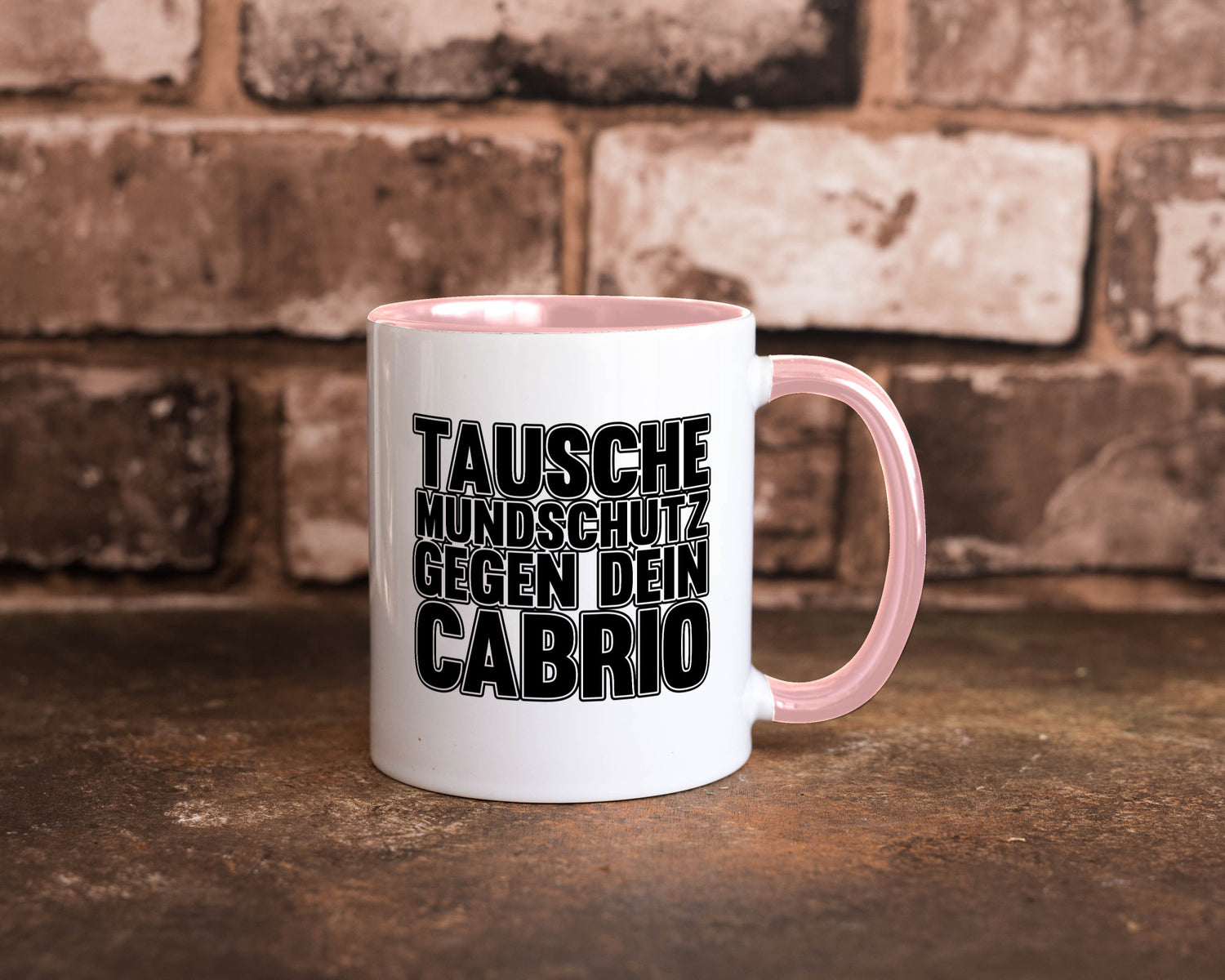 Tausche Mundschutz gegen Cabrio| | Cabrio Geschenkidee Humor Tasse