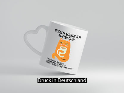 Regeln wenn ich aufwache | Guten Morgen Geschenkidee Humor Tasse