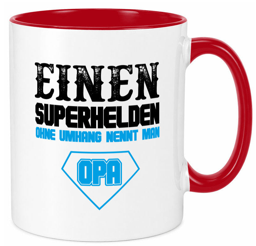 Superheld Opa Geschenk Familie Geschenkidee lustiger Spruch Tasse