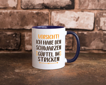 Schwarzen Gürtel im Stricken | Stricknadel lustiger Spruch Geschenk Humor