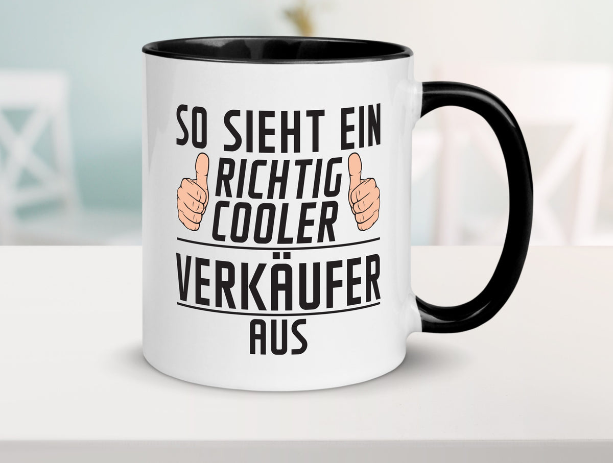 Richtig Cooler Verkäufer | Kollege Verkaufsjob Humor Arbeit Kollegen Büro Tasse