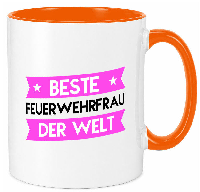 Bester Feuerwehrfrau | Feuerwehr lustig Humor Geschenkidee Geschenk Tasse