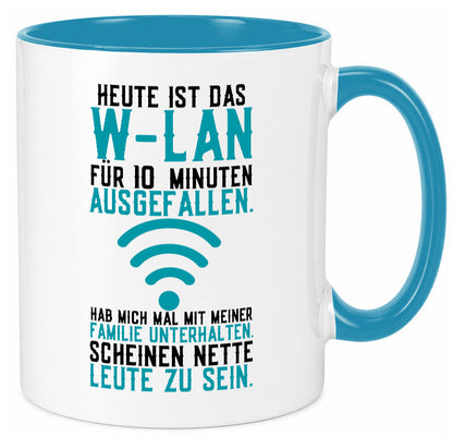 10 Minuten W-Lan Ausfall | Nerd Computer PC Gamer lustig Humor Geschenkidee Tasse