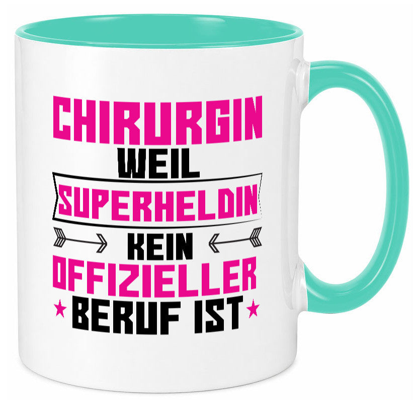 Superheldin Chirurgin | Chirurgie Krankenhaus Geschenkidee Humor Tasse