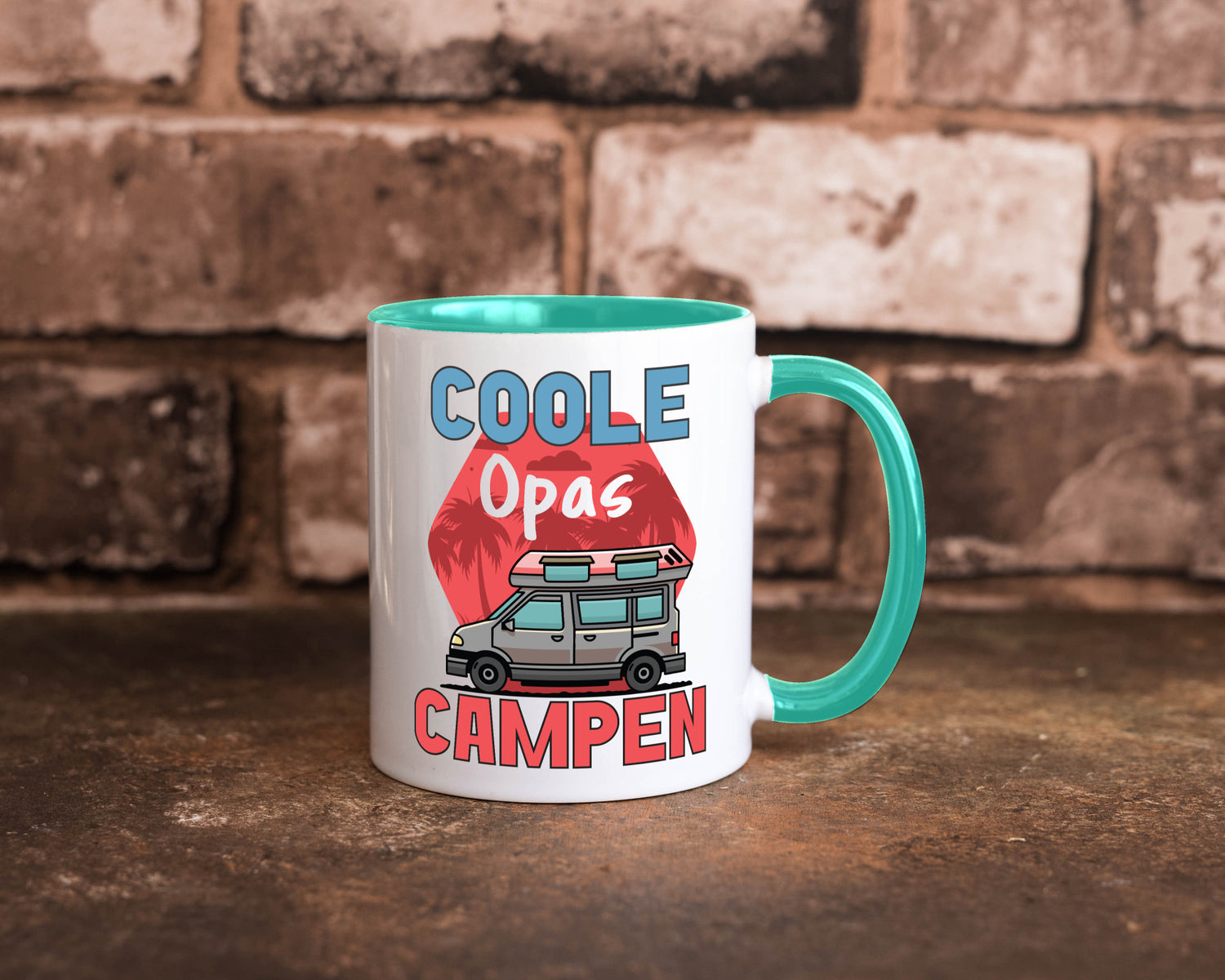 Coole Opas campen | Campingwagen Palmen Geschenk Familie Geschenkidee lustiger