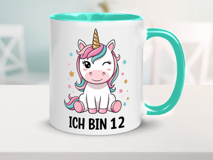 12. Geburtstag | 12 Jahre Einhorn Mädchen lustig Geschenkidee Geschenk Tasse