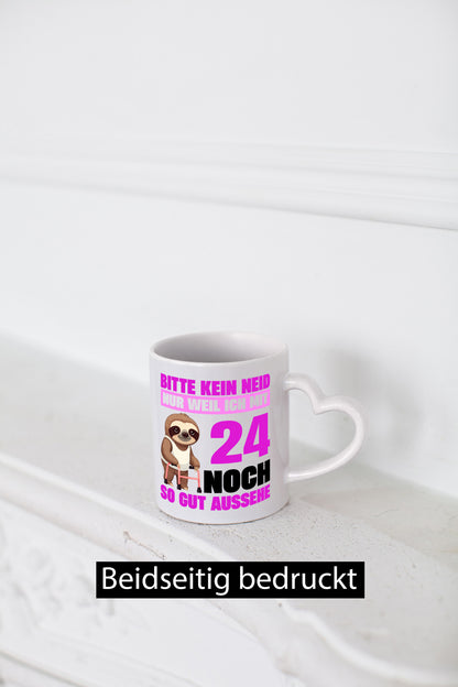 24. Geburtstag | Bitte kein neid Faultier 24 Jahre Geschenk Geschenkidee