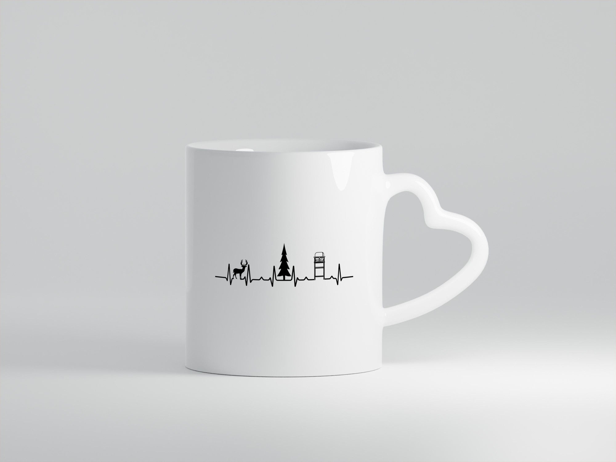 Jäger Herzschlag | Motiv Jagd Wild Hochsitz Geschenk Humor Geschenkidee