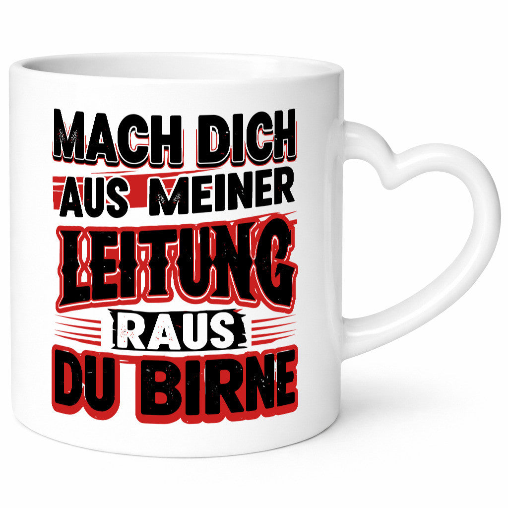 Mach dich auf meiner Leitung raus du Birne v2 lustiger Spruch Geschenk Humor