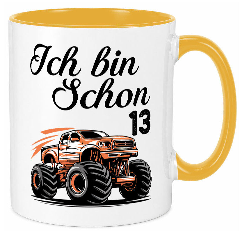 13. Geburtstag | Monster truck 13 Jahre Geschenkidee Humor Tasse