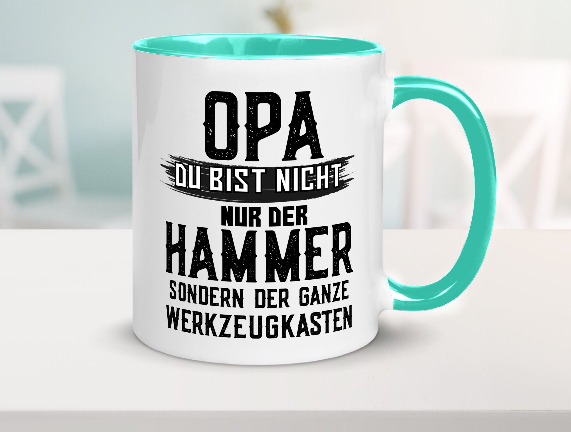 Opa ist der Hammer | Großvater Tasse Werkzeugkasten lustig Familie Geschenkidee