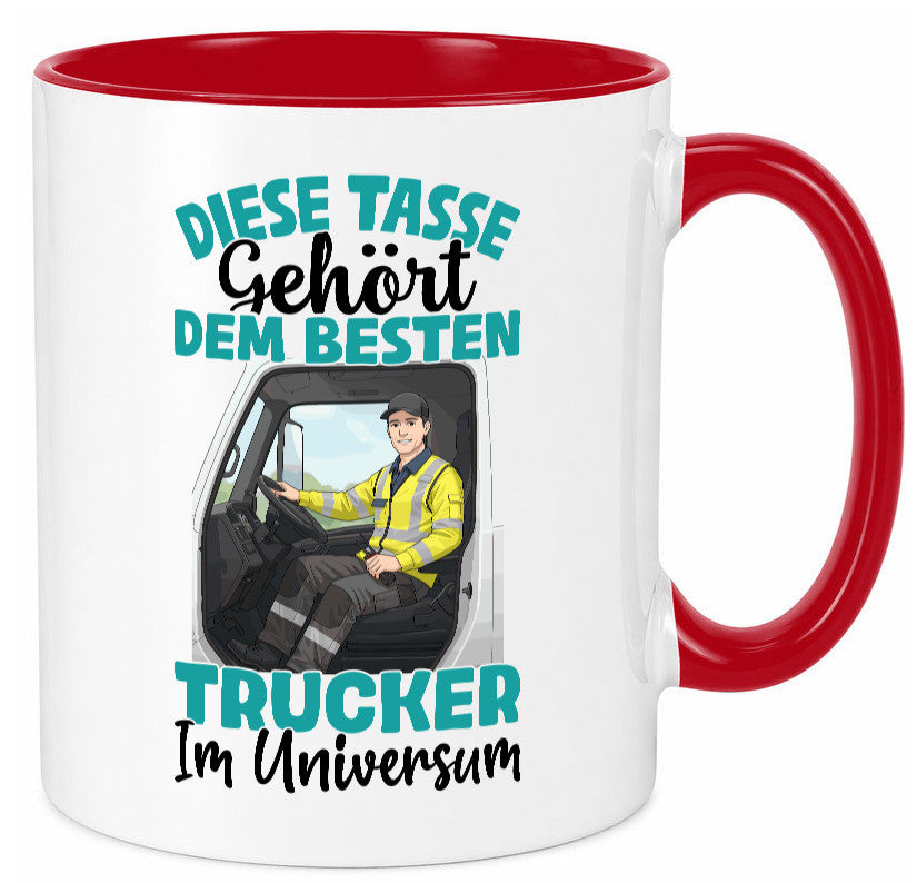 Im Universum: Trucker | LKW Fahrer Beruf Humor Arbeit Kollegen Büro Tasse