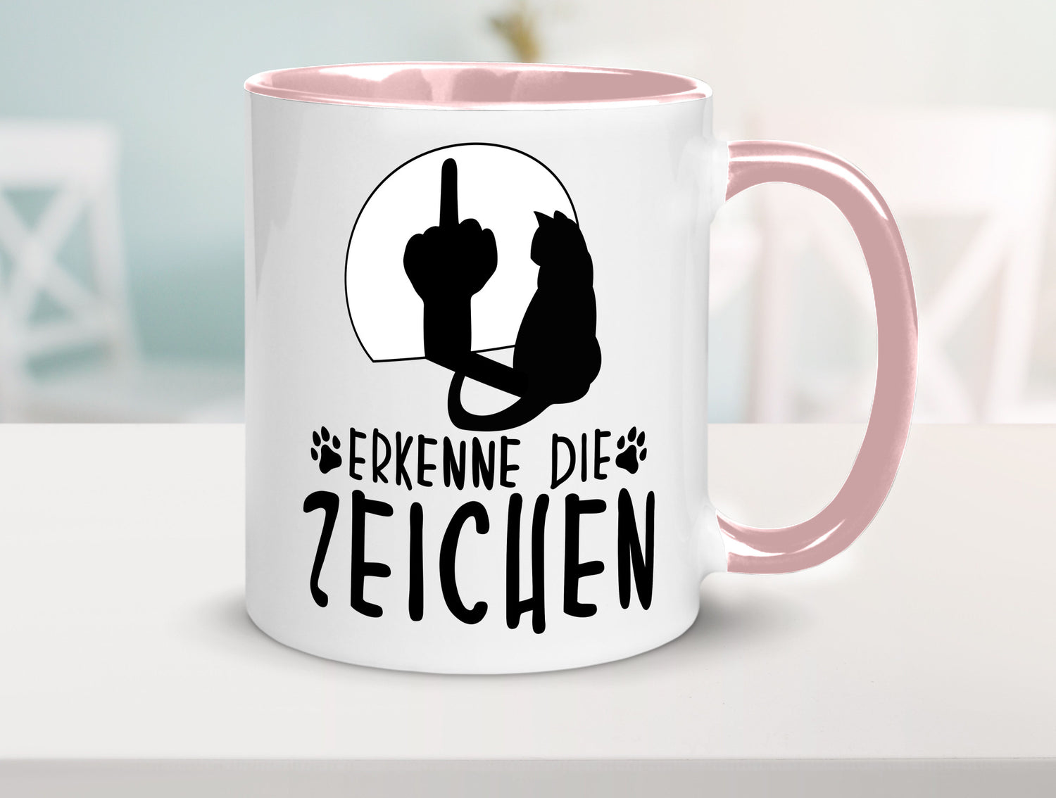 Erkenne die Zeichen | Katze Humor Tierliebhaber Geschenkidee Tasse